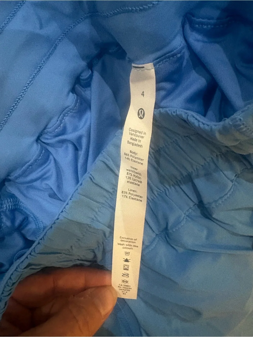 NWT lululemon Track That MR Short 5” Lined Blue Size 4